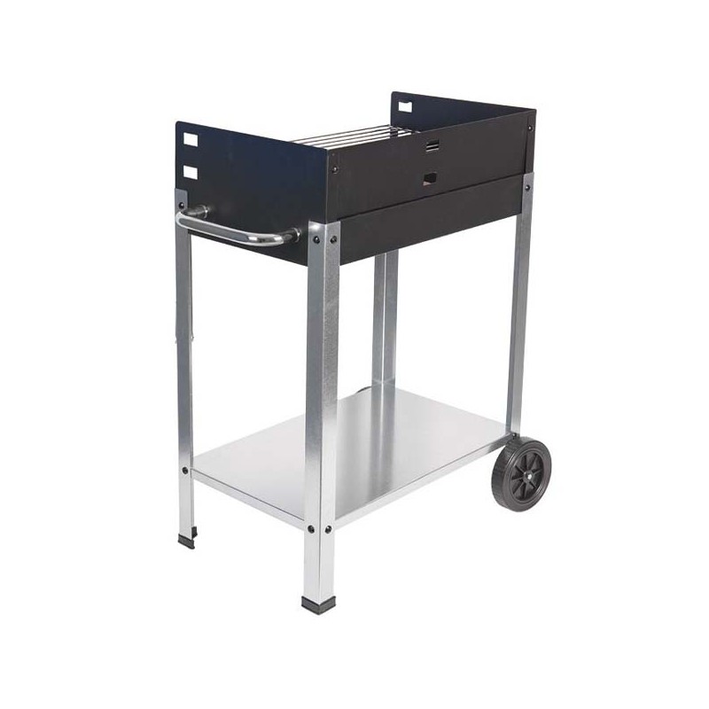 Barbecue au charbon avec roulettes et briques réfractaires 56,7 x 36 x 83 cm - 3 Barbecue au charbon avec roulettes et briques réfractaires 56,7 x 36 x 83 cm - 3