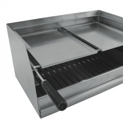 Plaque pour picanha en inox 48 x 38 cm - 2