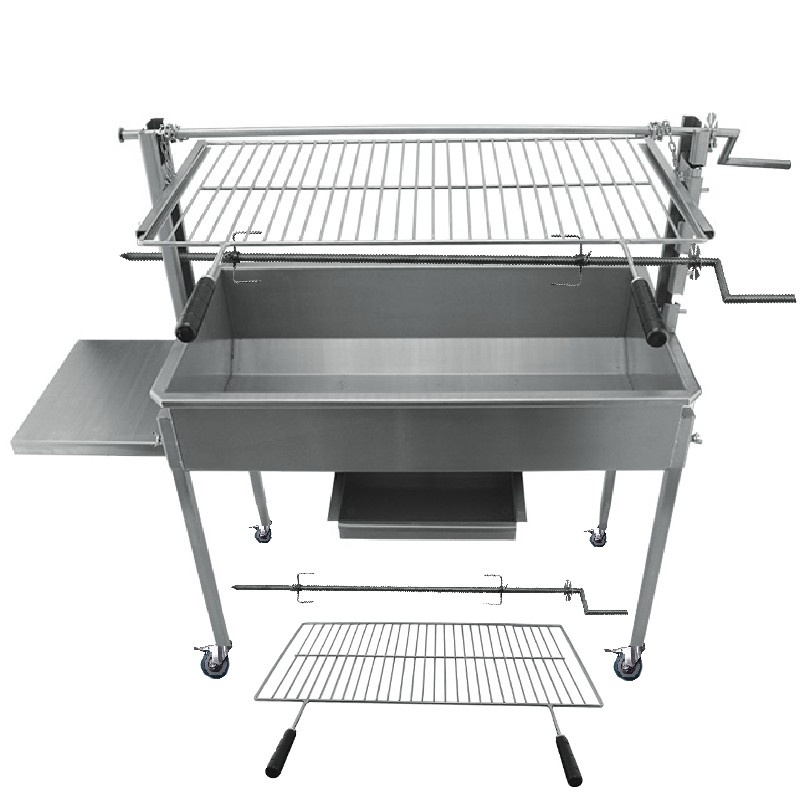 Barbecue au charbon BlazeElite avec grille élévatrice et brochette - 1 Barbecue au charbon BlazeElite avec grille élévatrice et brochette - 1