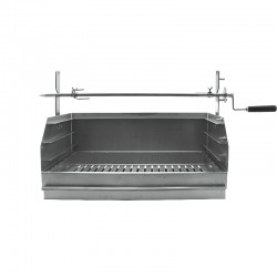 Gril à charbon BROIL avec brochette rotative en inox 50 x 40 cm - 3