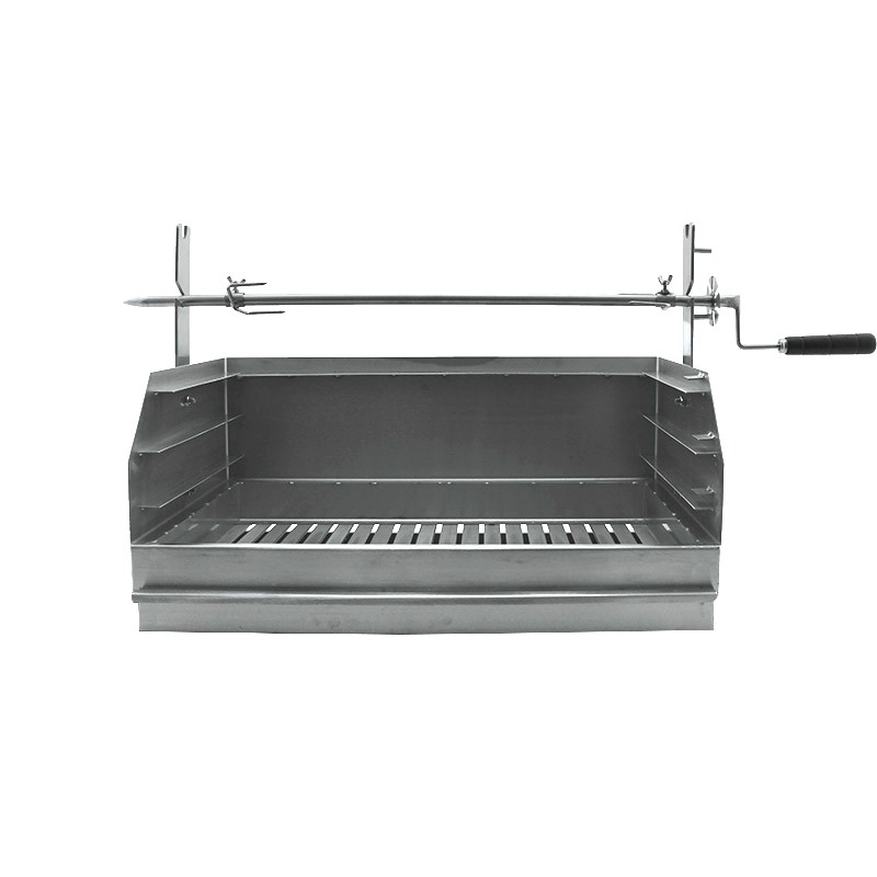 Gril à charbon BROIL avec brochette rotative en inox 50 x 40 cm - 3