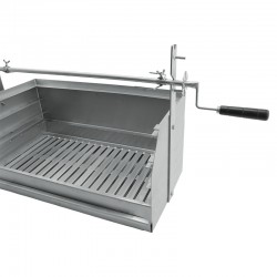 Gril à charbon BROIL avec brochette rotative en inox 50 x 40 cm - 4