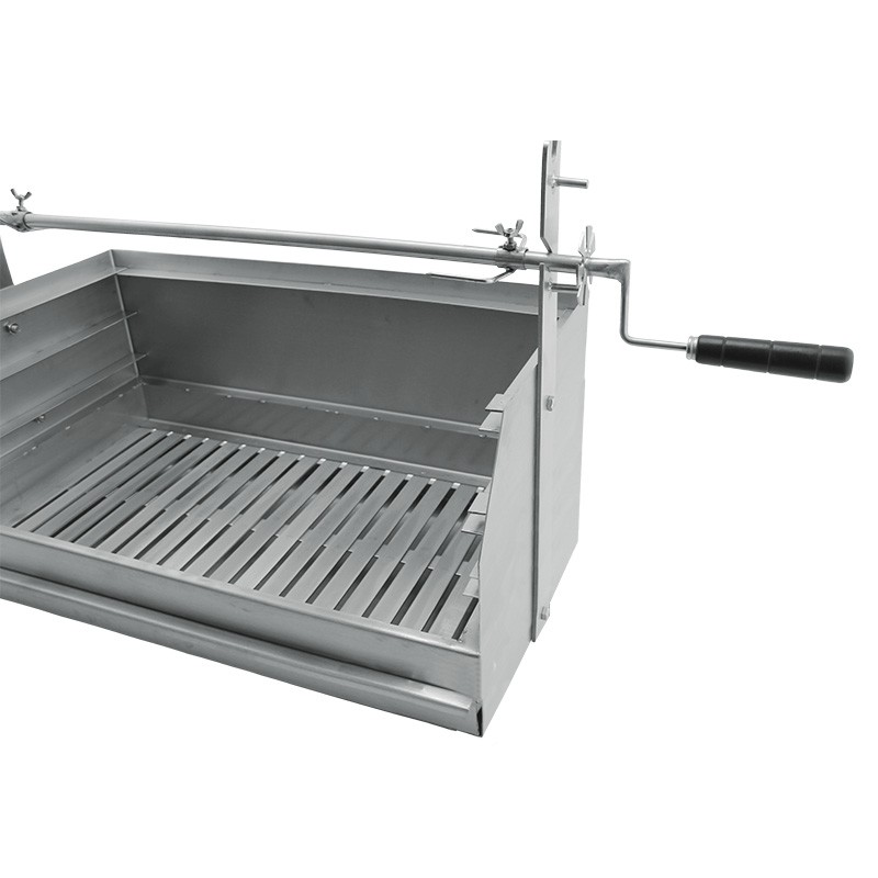 Gril à charbon BROIL avec brochette rotative en inox 50 x 40 cm - 4