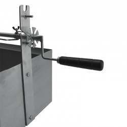 Gril à charbon BROIL avec brochette rotative en inox 60 x 40 cm - 5