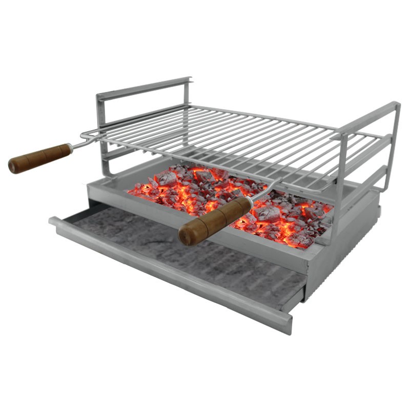 Barbecue gril encastrable FLAME en inox 70 x 40 cm - 1 Barbecue gril encastrable FLAME en inox 70 x 40 cm - 1