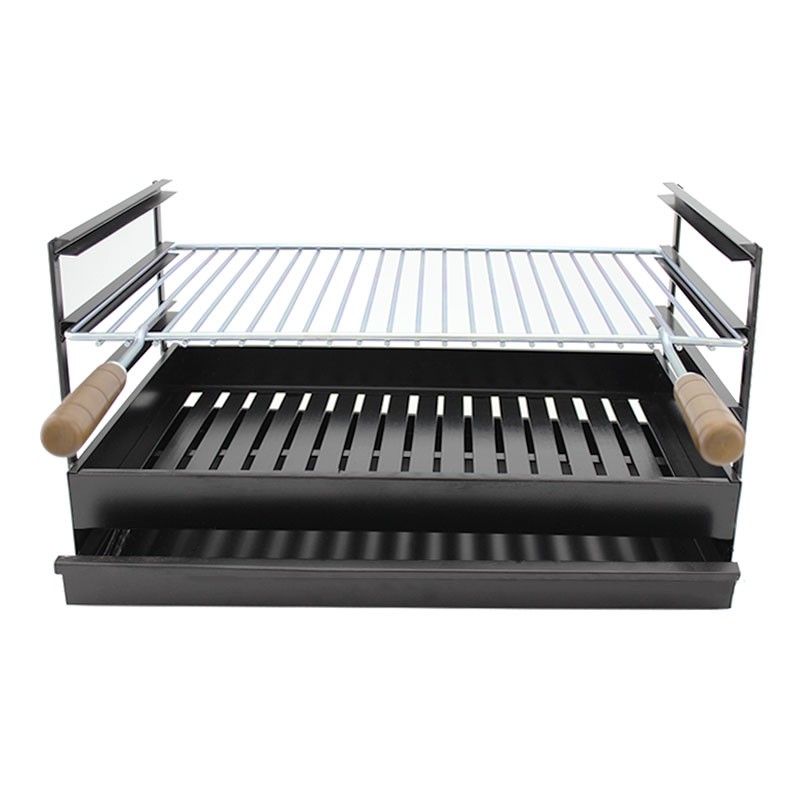 Barbecue gril encastrable FLAME en Acier Noir 80x40 - 1