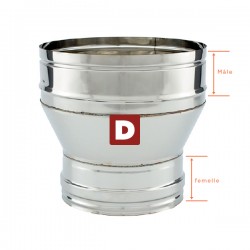 Réducteur tubage cheminée diamètre 300x175 - 5