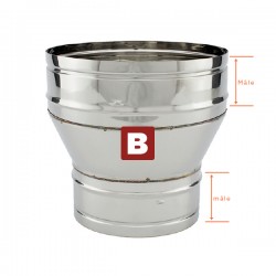Réducteur tubage cheminée diamètre 350x250 - 3