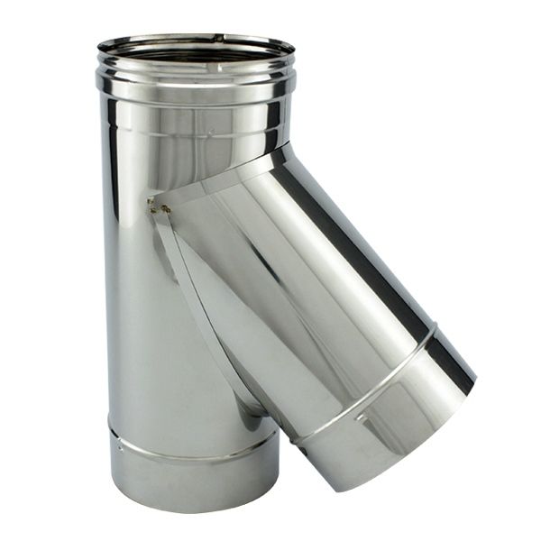 Té à 45° Inox pour cheminée diamètre 90 - 1