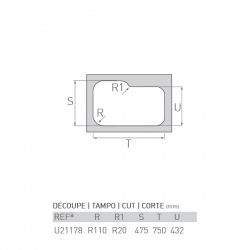 Évier inox sous plan OCÉAN 1½ cuve 80 x 50 - 4