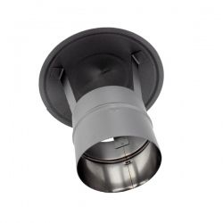Chapeau chinois Inox simple paroi Noir-Anthracite diamètre 110 - 2