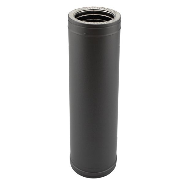 Tuyau poêle double paroi 1M Noir diamètre 350-400 - 1