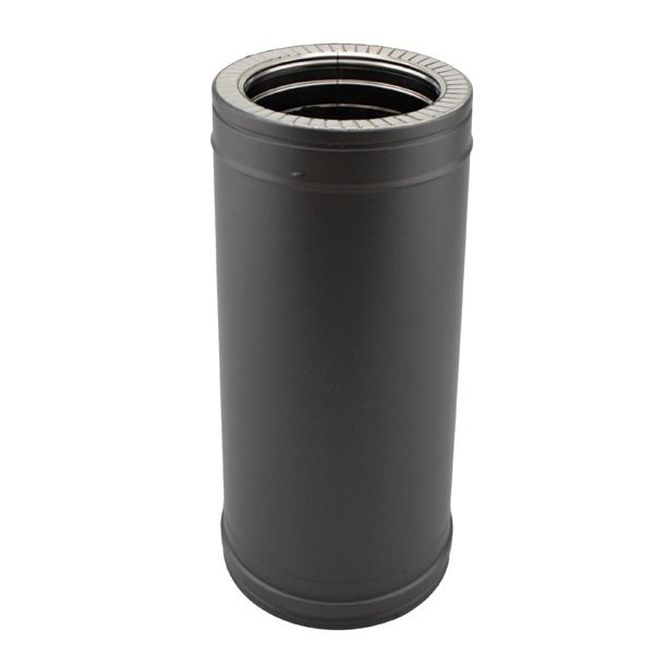 Tuyau poêle double paroi 50CM Noir diamètre 125-175 - 1