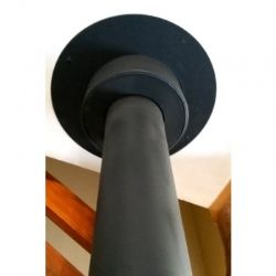 Rosace Plafond Bois Noir-Anthracite diamètre 100 - 5