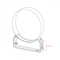 Collier support réglable 4/8 cm diamètre 120 - 2