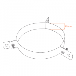 Collier d'haubanage pour cheminée diamètre 200 - 3