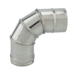 Coude réglable 0° à 90° Inox diamètre 140 - 3